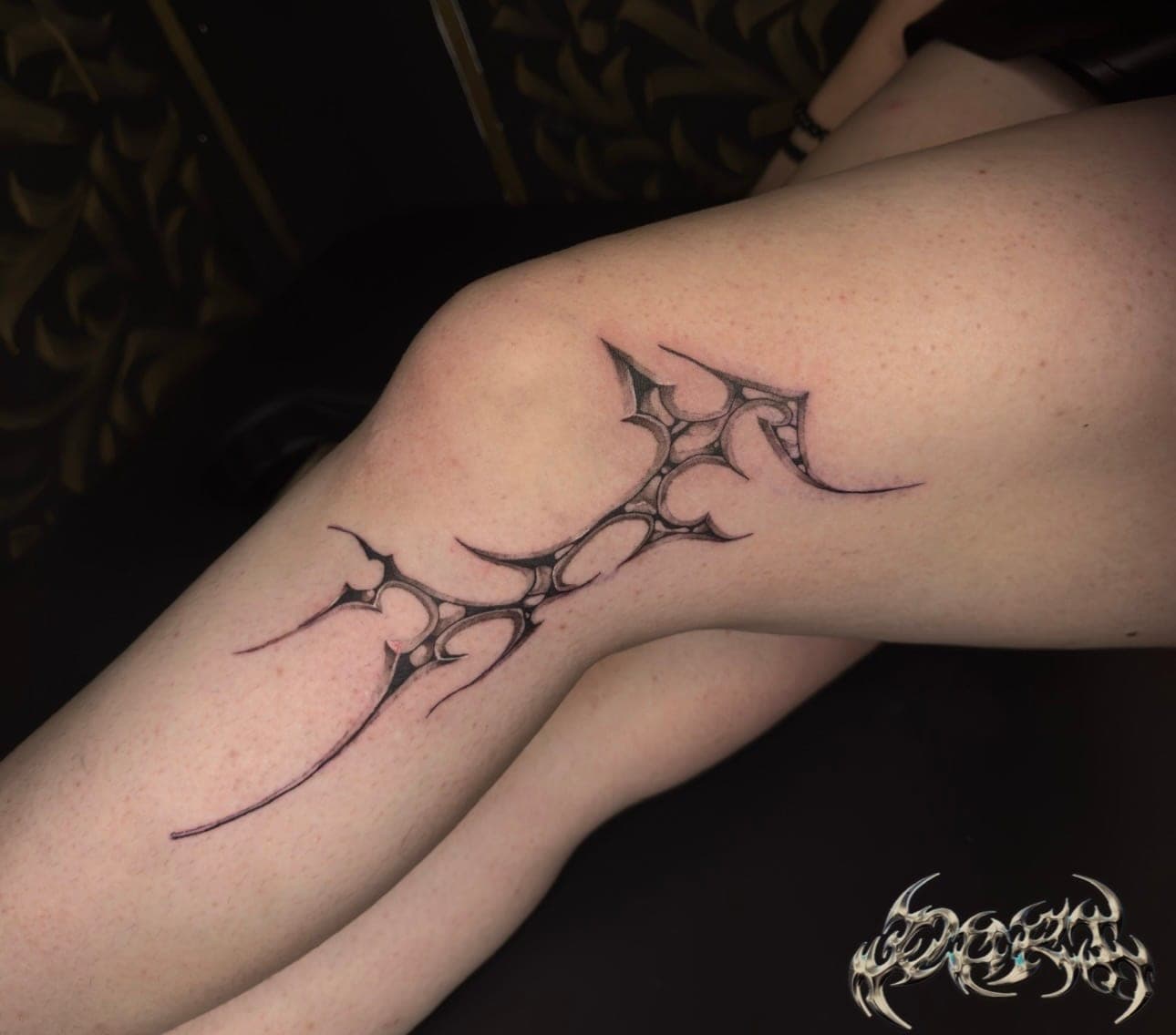 Chrome effect tattoo