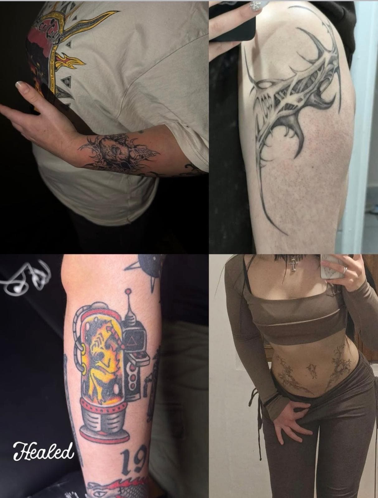 Healed tattoo